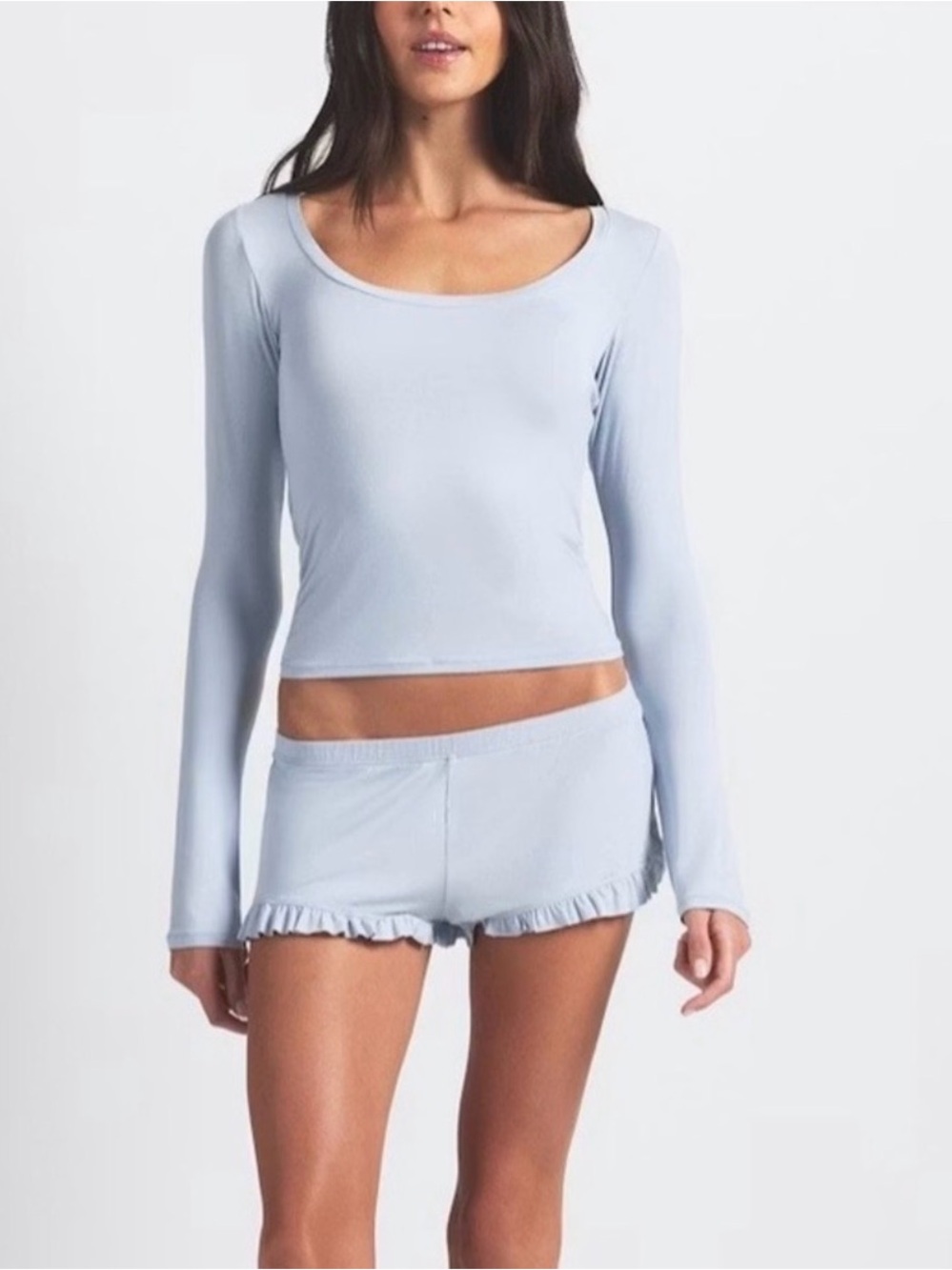 SKIMS Scoop Neck Sleep Top only| Zen Blue | Size S - Picture 4 of 11